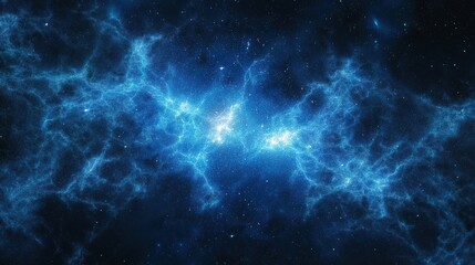 Cosmic filaments stretch across a starry expanse, embodying the vast scale of the universe.