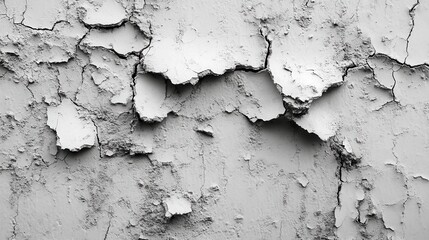 Fototapeta premium rough white raw concrete plaster with surface voids small holes texture grunge abstract background