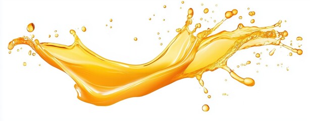 Fototapeta premium Dynamic Golden Liquid Splashing in Mid-Air with Radiant Glow