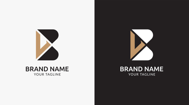 Monogram letter vb logo design