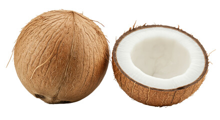 coconut on white background