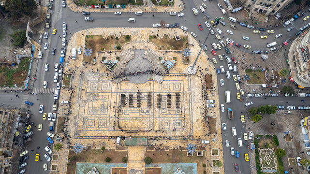 Top view of the Syrian army's preparations. military training.