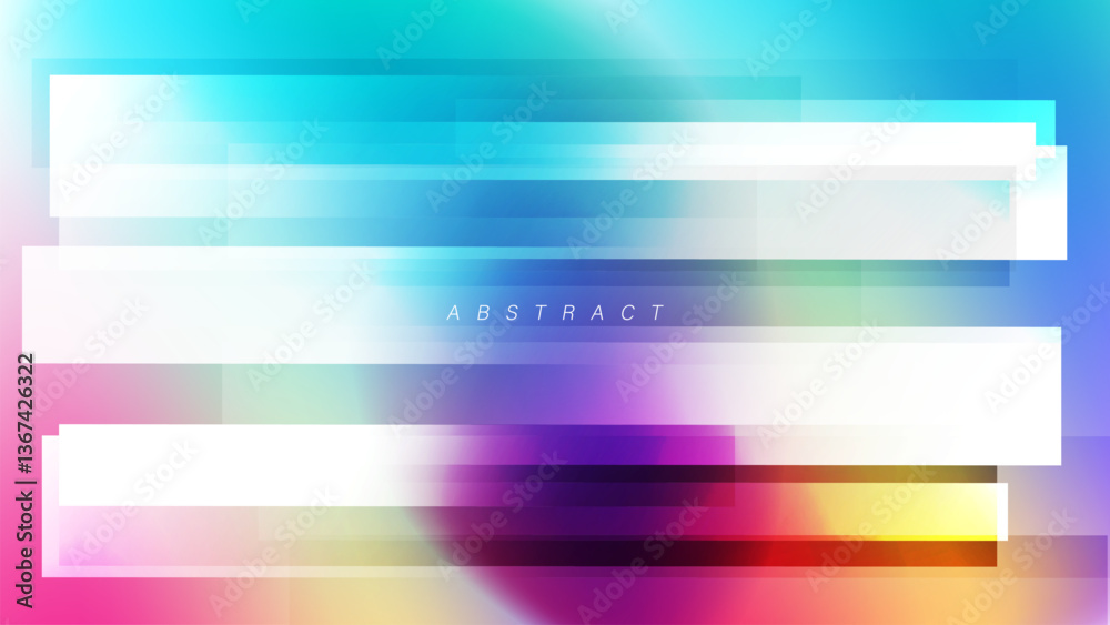 Aufkleber futuristic abstract background. defocused bright colors and horizontal lines. blurred vibrant color 