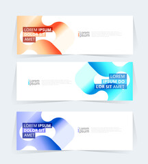 Geometric banner design with Vector presentation template.