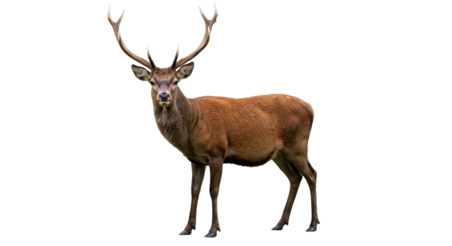 Isolated Red Deer