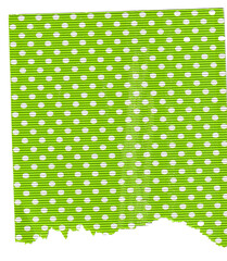 Green Ripped Paper Scrapbook Polka Dot Pattern