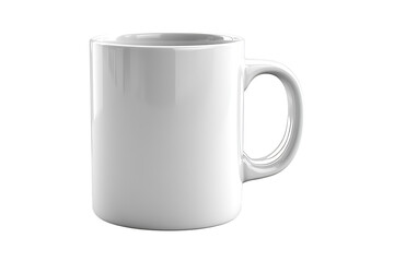 Blank white mug Isolated on White and Transparent Background PNG Image.