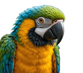 Obraz premium Flaming Feathers: A phoenix-like parrot with fiery colors and flames trailing from its wings.