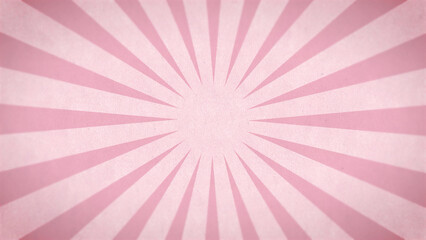 ピンクのサンバースト背景（直線・集中線）