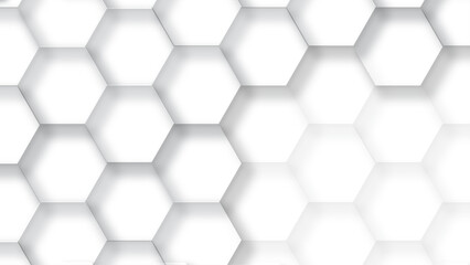 Fototapeta premium Abstract white 3d hexagon light creative digital concept vector surface tile and mosaic background . multicolor hexagon geometric honeycomb texture background. creative decorative element fabric.