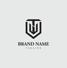 TW monogram logo with vector template design