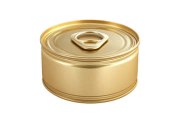 Empty tin can isolated on transparent background png
