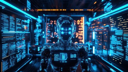 AI-enhanced Robotic Intelligence Controlling Futuristic Environment