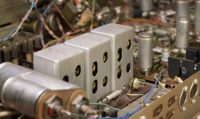 Old electronic device radio receiver inside