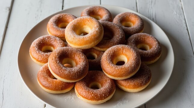 A plate of picarones (Peruvian doughnuts), golden and sweet, cultural and appetizing