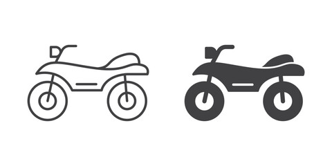 Fototapeta premium Atv icon in flat style. Quad bike vector illustration on isolated background. Transport sign business concept.