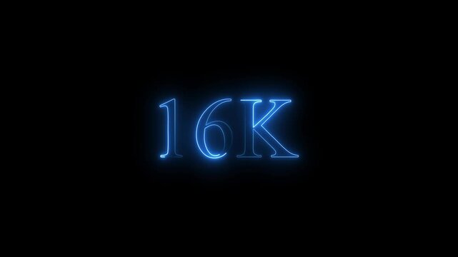 16K text animation in 4K. Easy to put into any video. Neon-colored 8K video , black background ..