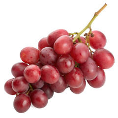 Closeup of a Vibrant Bunch of Red Grapes with Fresh, Juicy Texture on Black Backdrop