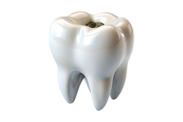 3d cavity tooth isolated on white background