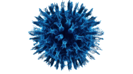 3d render of a blue molecule