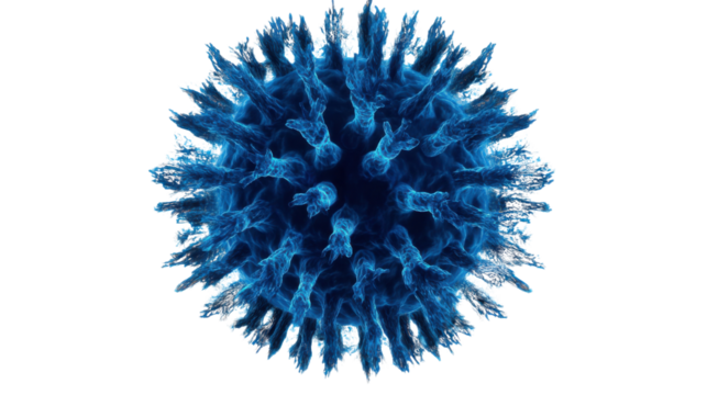 3d render of a blue molecule