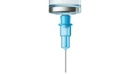 syringe on white background