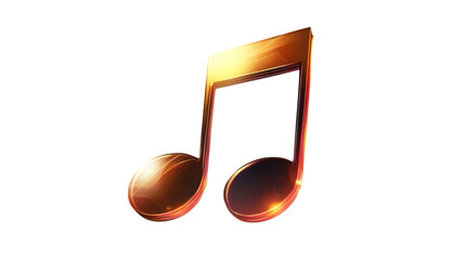 3d golden music note