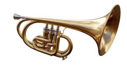 Naklejka premium brass trumpet isolated on white