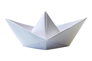 paper boat isolated on transparent background