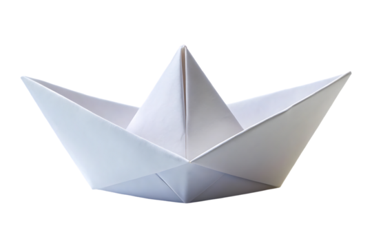 paper boat isolated on transparent background