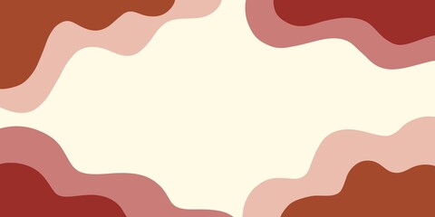 Abstract background of beige and brown pastel waves