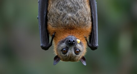 Grey-headed Flying Fox Bat Hanging Upside Down