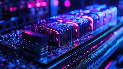 Fototapeta premium Quantum AI-driven Supercomputer Processing Advanced