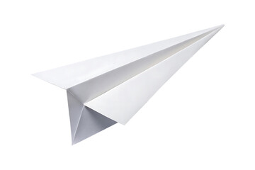 white paper airplane isolated on transparent background