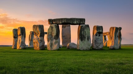 Stonehenge at Sunrise Ancient Stone Circle in England