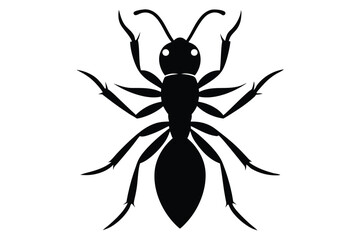 Ant Vector Silhouette Illustration 