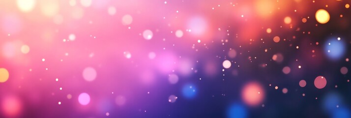 Abstract Bokeh Light Background with Sparkling Effect in Warm and Cool Tones