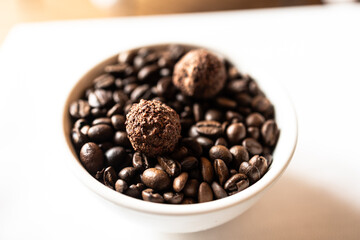 Delicious Cocoa and Coffee Truffles. A Gourmet Chocolate Delight