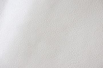 Closeup artificial leather white colour for texture background.  top view.
