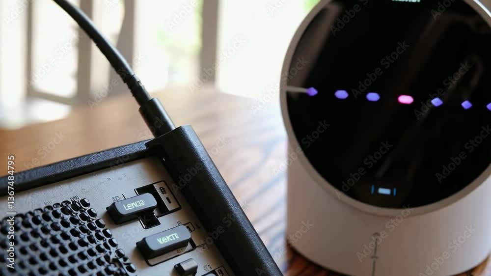 Poster smart speaker interaction with button activation and audio signal response