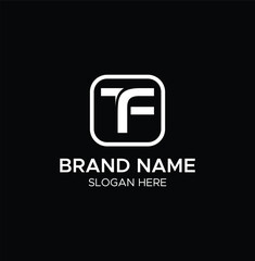 Unique TF Monogram Logo | Stylish Letter TF Logo for Businesses