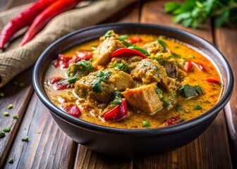 Delicious Nigerian Egusi Soup with Meat and Vegetables in a Bowl - Authentic Recipe