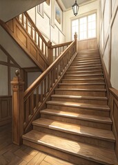 Fototapeta premium staircase in the house staircase, staircases, different staircases, photo of staircases, steps