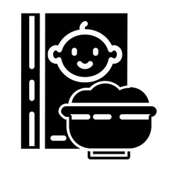 baby porridge glyph icon