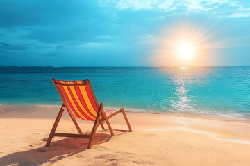 Lounge chair n the beach