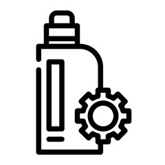 vape maintenance cut line icon