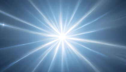 ethereal blue starburst with brilliant white center point and radiating light beams for heavenly concepts and spiritual marketing materials
