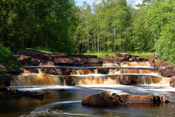 Flammafallet Wasserfall in Südschweden