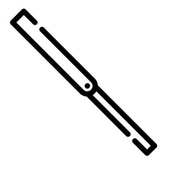 pipette cut line icon