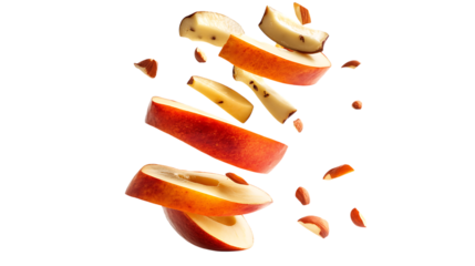 Ackee stack with half slice falling and floating png
